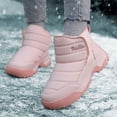 thumbnail image 3 of Mepaouo Womens Winter Snow Boots Waterproof Fleece Lined Winter Warm Slip on Walking Shoes(Pink,6.5), 3 of 7