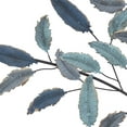thumbnail image 6 of DecMode Blue Metal Leaf Wall Decor with Gold Accents, 6 of 14