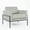 Gray, variant on HomePop Modern Exposed Metal Frame Arm Accent Chair, Carmel Faux Leather