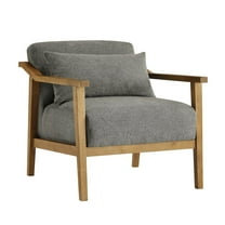 Comfort Pointe Rayn Wood Arm Accent Chair with Lumbar Pillow