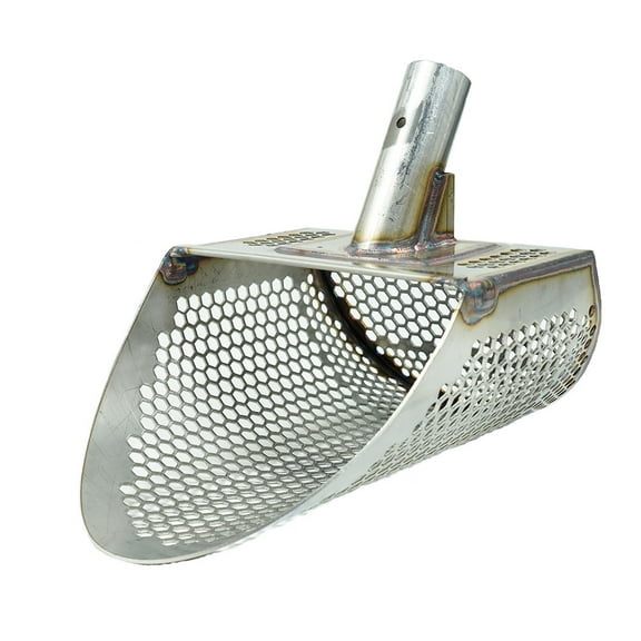 T-Rex 8" Wide Wet Stainless Steel Sand Scoop with 3/8” Holes for Metal Detecting