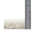 thumbnail image 3 of Unique Loom Rabat Shag Collection Area Rug - Trellis (8' Square Pure Ivory/Gray), 3 of 7