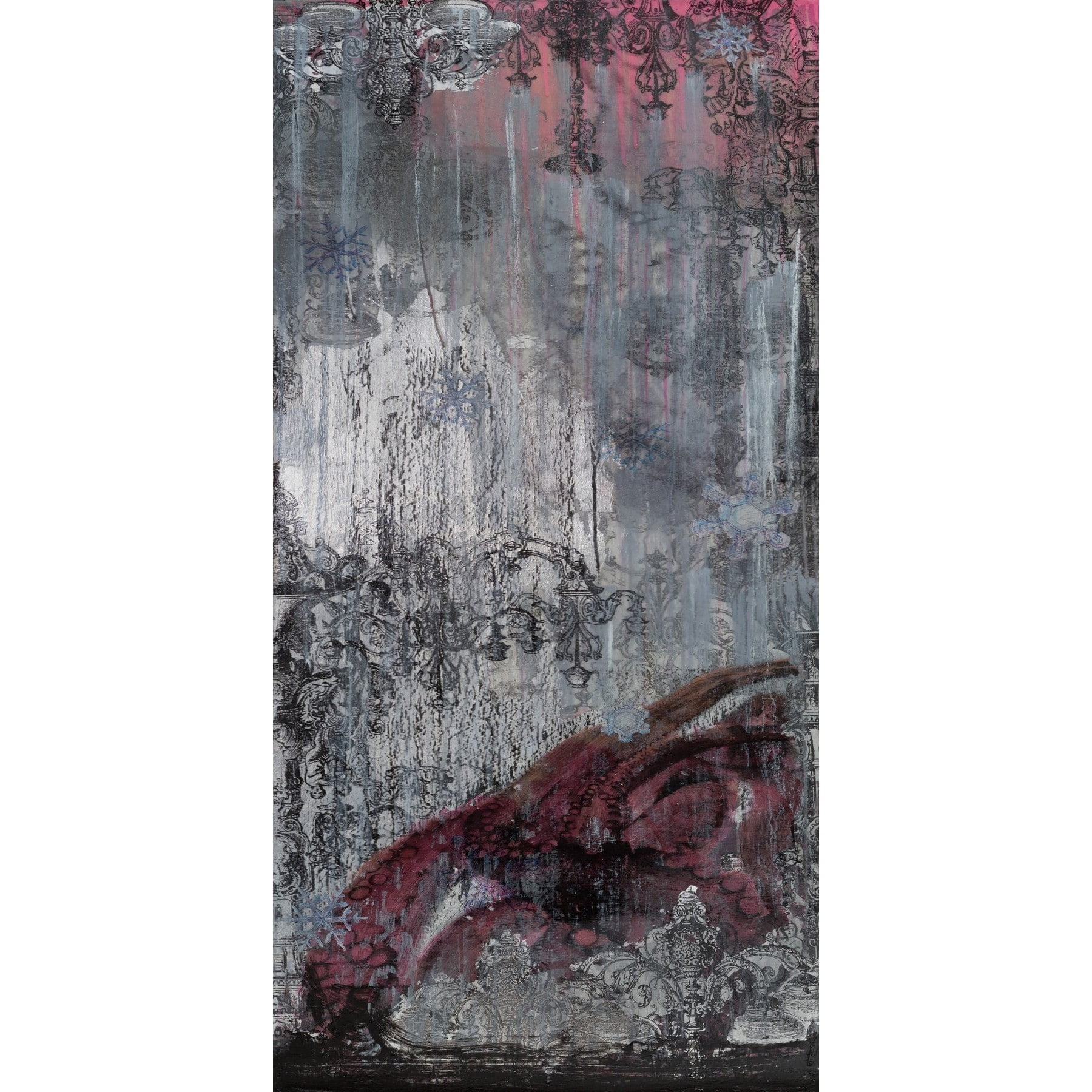 MARMONT HILL  - 'Hibernation I' by Tracy Silva Barbosa Painting Print on Wrapped Canvas - Multi-Color 22.5 x 45