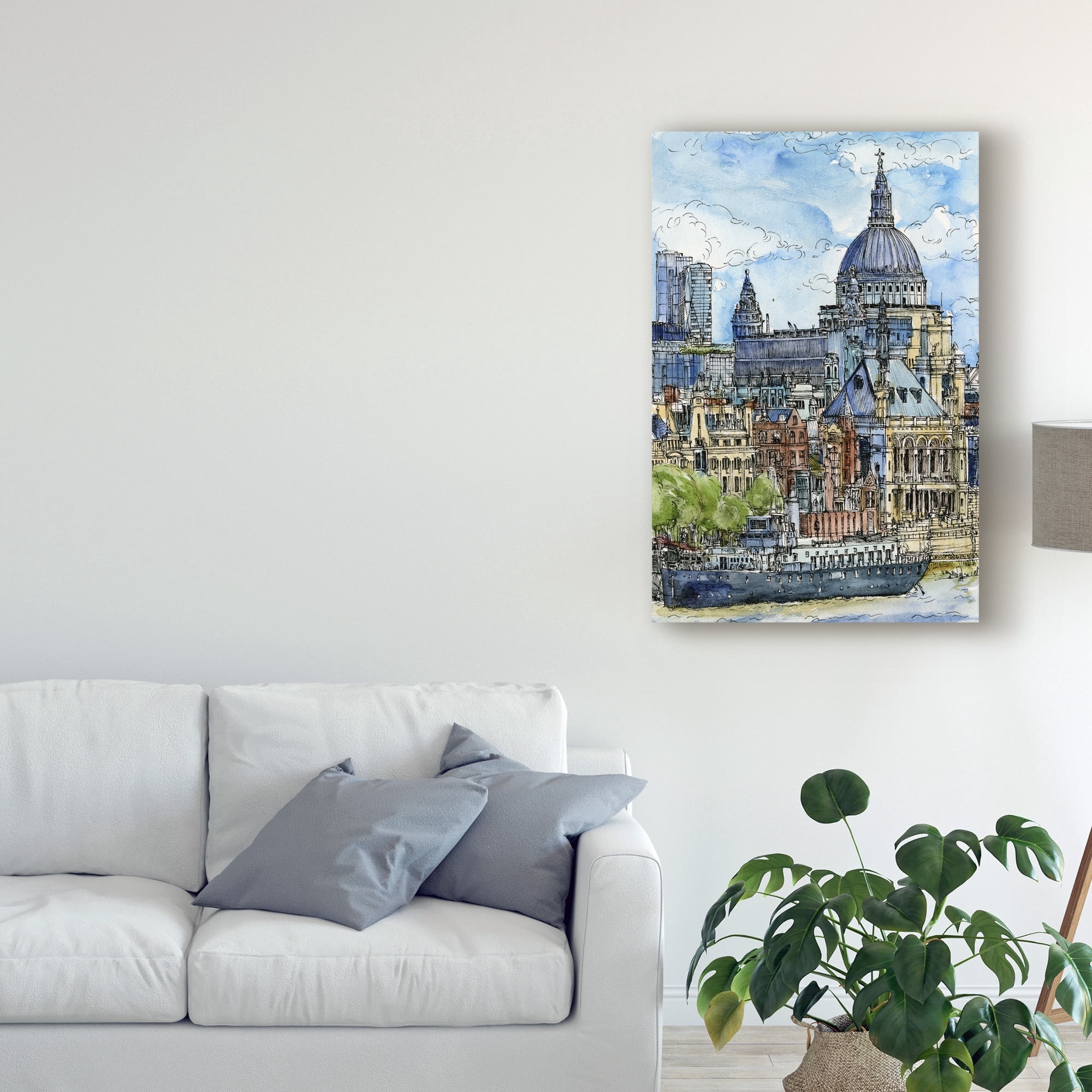 Trademark Fine Art 'City Scene X' Canvas Art by Melissa Wang