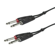 1.5 Meter (5ft) Dual 1/4inch TS Male Instrument Cable - Monoprice®