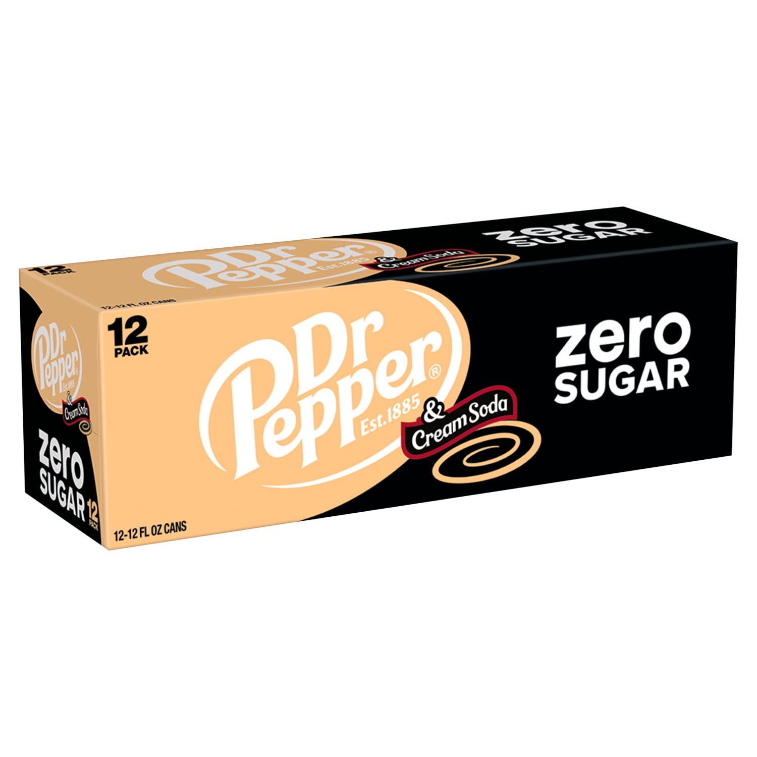 2 Pack - Dr Pepper Cream Zero 12Pk12Oz Can Package May Vary