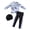 Black White, variant on Happy Cherry Boys' Water Park Swimwear Quick-Dry Fabric Dinosaur Print Swimsuit Cap and Long Pants 5-6 T