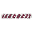 thumbnail image 2 of Dazzlingrock Collection Round Ruby Wave Style Stackable Wedding Band for Women (Color Red, Clarity Highly Included) in 925 Sterling Silver, Size 4.5, 2 of 4