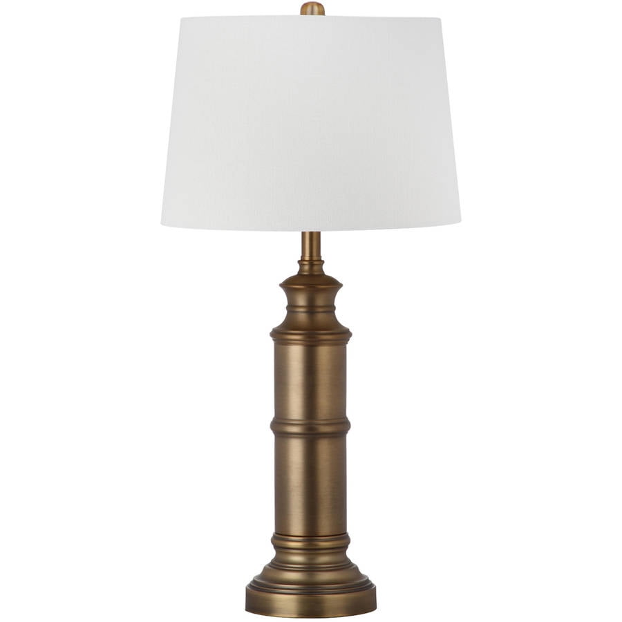 Safavieh Mariner Brass Table Lamp With Cfl Bulb With Off White