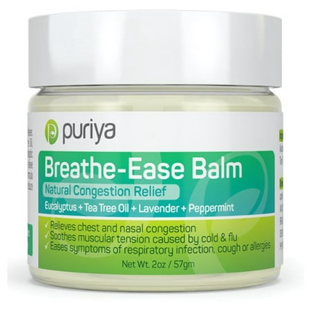 Puriya Natural Chest and Nasal Congestion Relief. Soothes Sore Throat, Dry Cough, Stuffy Nose & Sinus