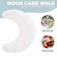 thumbnail image 3 of 1pc Moon Forma Mousse Cake Molde Postre de silicona Pan de molde de hornear (blanco), 3 of 5