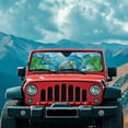 thumbnail image 3 of Uorisanigo Windshield Sun Shade, Tropical Sea Turtle Print Car Sunshade for 2018-2024 Wrangler JL 1997-2006 Wrangler JT - Blocks UV Rays Sun Visor Shield, Keeps Vehicle Cool, 3 of 7