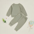 thumbnail image 5 of NOLDARES Toddler Baby Boy Clothes Fall Winter Outfits 2 Piece Set Print Sweatshirt Tops + Joggers Pants Casual Clothing(Light Green,6-12 M), 5 of 9