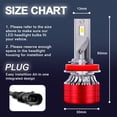 thumbnail image 6 of 9005 H11 LED Headlight Bulbs Kit Hi/Lo Beam 9145 Fog Light 6000K White Pack of 6,f5, 6 of 15
