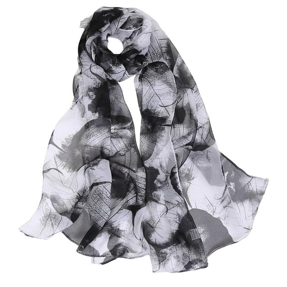 Head Scarf, Audhol Lightweight Floral Birds Print Cotton Scarves and Wraps for Summer Shawl Summer Scarf for Women Lightweight Black One Size