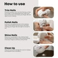 thumbnail image 3 of Electric Nail Clipper for Baby and Seniors - 2 in 1 Auto Fingernail Cutter and Polishing Grinder for Baby Senior Adults - Rechargeable Cordless USB Battery Fingernail Trimmer, 3 of 6