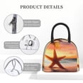 thumbnail image 4 of Haiem Starfish Sunset Sea Beach Printed Lunch Bag Women, Lunch Box Lunch Bag for Women, Small Leakproof Cute Lunch Tote Large Capacity Reusable Insulated Cooler Lunch Container, 4 of 6