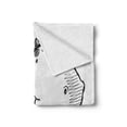 thumbnail image 2 of Sketch Art Soft Flannel Fleece Throw Blanket, Monochrome Funny Little Dinosaur Nursery Themed Design Graphic Print, Cozy Plush for Indoor and Outdoor Use, 50" x 60", Charcoal Grey White, by Ambesonne, 2 of 6