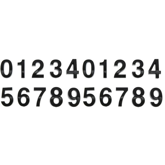 Mobutofu House Numbers ABS Resin Home Address 20Pcs 1.38X0.90X0.20In