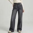 thumbnail image 4 of Yotami Mid Rise Baggy Jeans, 29", 31", 33" Inseams, Women's and Women's Plus Sizes 00-24W, 4 of 5