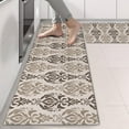 thumbnail image 2 of Kitchen Rugs Sets Of 2,Boho Brown Damask Ethnic Pattern Anti Fatigue Kitchen Mat Rugs Non Slip Washable,Decorative Kitchen Floor Mats for Kitchen,Sink,Laundry,17"X47", 2 of 5