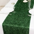 thumbnail image 6 of Balsa Circle 12x108 in Green Shaggy Fringe Polyester Table Runner Wedding Party Events Home Decorations Supplies, 6 of 8