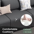 thumbnail image 3 of POTEBAN 7 Pieces Patio Conversation Set, Outdoor Black PE Wicker Sectional Sofa for Backyard Garden, Black, 3 of 9