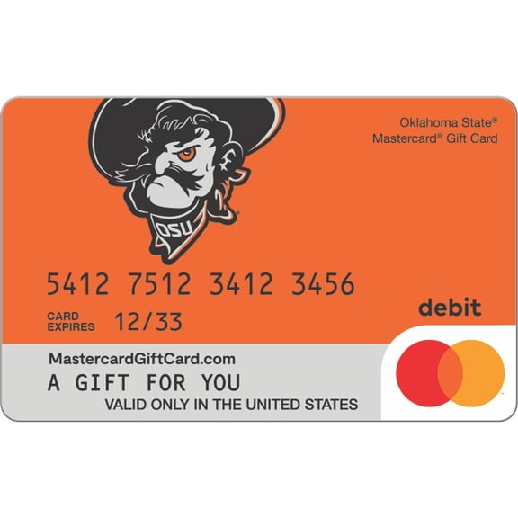 Mastercard® $20-$500 eGift Card Oklahoma State University (Plus $6.84 Purchase Fee) [Email Delivery]