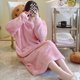 thumbnail image 1 of Conjunto de pijama de felpa Jacquard de manga larga para mujer, ropa de dormir de longitud media de estilo dulce para otoño e invierno, ropa exterior de talla grande para el hogar, 1 of 5