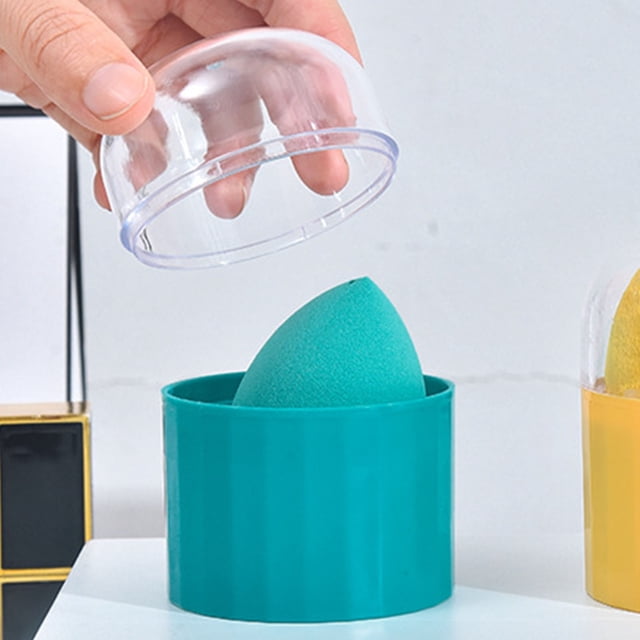 Caja de almacenamiento de huevos de maquillaje, soporte de esponja de maquillaje, estuche organizador de esponja de huevo cosmético de belleza, estuche de contenedor de esponja de huevo diseñado a medida