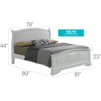 Glory Furniture Louis Phillipe G3190C-KB2 King Bed , White