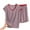 Wine, variant on Chbgutlmr Plus Size Womens Pajama Sets Summer V Neck Cap Sleeve Tops Elastic Waisted Shorts Loose Soft Outfits