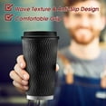 thumbnail image 5 of Ginkgo 100 Pack 16 oz Disposable Insulated Coffee Cups with Lids, Paper To-Go Coffee Cups for Coffee Bars, Hot Chocolate, Cocoa, and Hot Tea Drinks - Black, 5 of 12