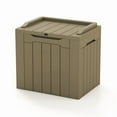 thumbnail image 7 of Patiowell 32 Gallon Resin Deck Box, Outdoor Storage Box for Patio Furniture, Deliveries, Pool Supplies,Waterproof and Lockable, Light Brown, 7 of 7