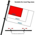 thumbnail image 5 of Flag Pole Kit Thickened Stainless Steel Outside Porch Wall Flagpole Entangle Free Rotating Flag Pole Rings Adjustable Multi-Positions Bracket Holder, 5 of 8