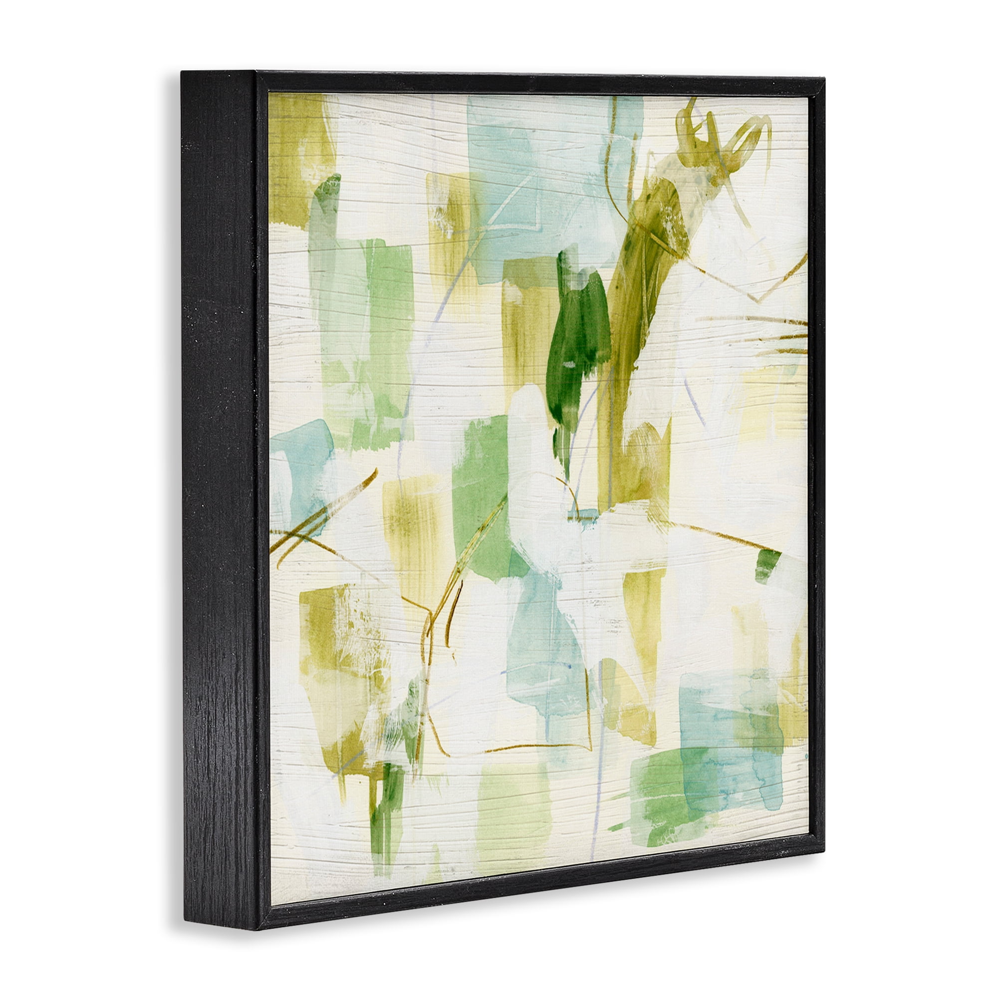 Stupell Industries Chaotic Abstract Expression Abstract Painting Black Framed Art Print Wall Art, 12 x 12