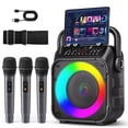 thumbnail image 1 of Máquina de karaoke CYY 15W Bluetooth con 3 micrófonos y show de luces, 1 of 9