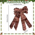 thumbnail image 3 of Clearance 1PC Large Velvet Christmas Bow, Coffee Tree Topper Wreath Bow, Decorative Xmas Bow for Front Door Stair Fireplace Home Decor, 3 of 5