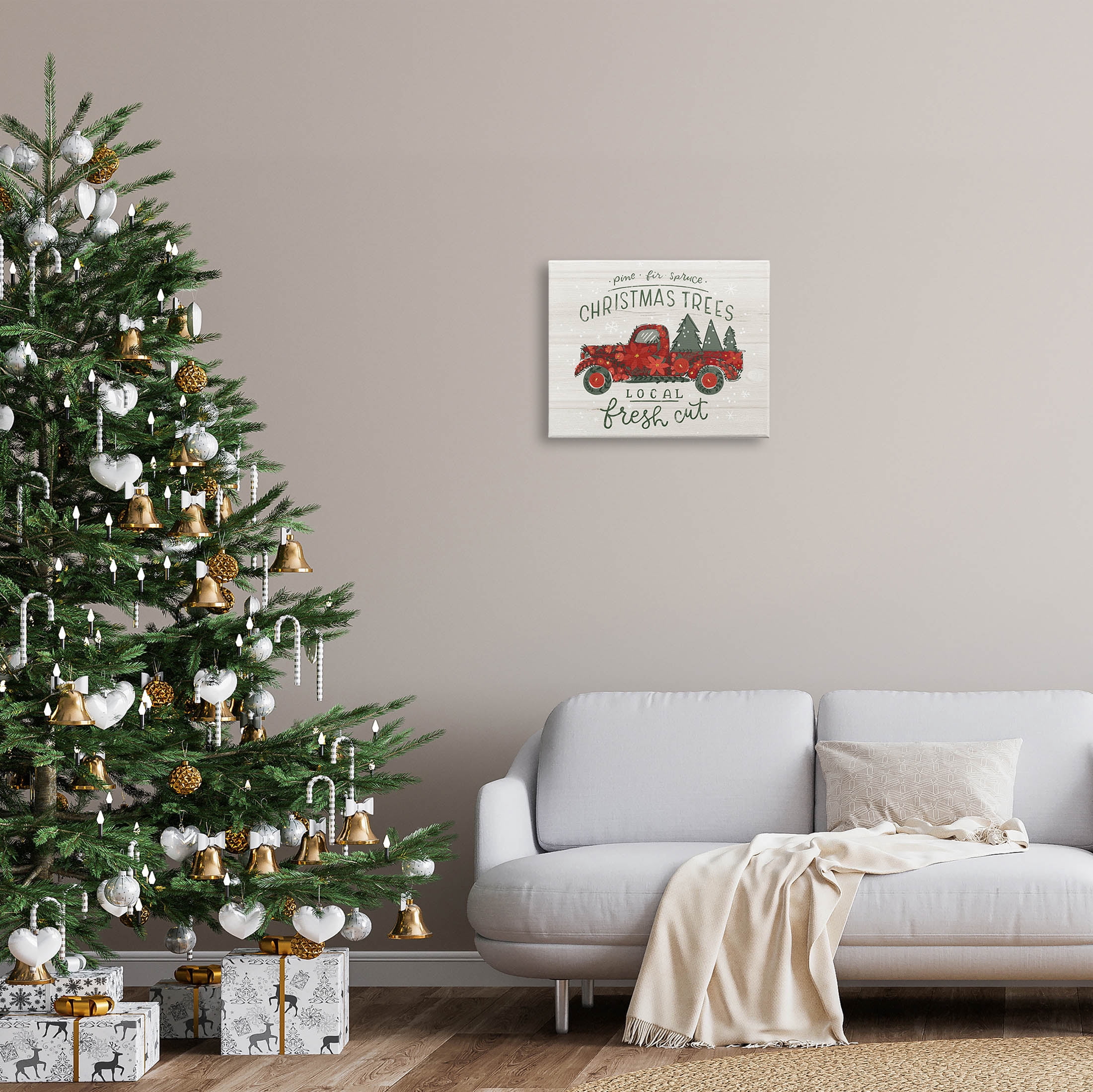 Stupell Industries Local Fresh Cut Christmas Trees Graphic Art Gallery Wrapped Canvas Print Wall Art, Design by Loni Harris