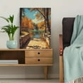 thumbnail image 5 of Autumn Waterfall Landscape Canvas Print/Wall Art， Suitable for Living Room， Bedroom， Office， Bathroom， and Hallway Decoration., 5 of 8