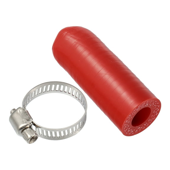 1 Set Universal Car Silicone Coolant Cap with Clamp for Coolant Heater Bypass 0.47" 12mm ID