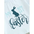 thumbnail image 6 of Jxzom My First Easter Baby Boy Outfit Bunny Letter Print Short Sleeve T-Shirt Bunny Pants 0 3 6 12 18 Months Summer Clothes Set, 6 of 8