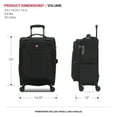 thumbnail image 4 of SWISSGEAR Stride Expandable Carry-On Spinner Luggage, Black, 8 Wheels and Built-in TSA Lock, 4 of 12