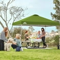 thumbnail image 4 of EAGLE PEAK 10 x 10 ft Pop Up Canopy Tent Instant Outdoor Canopy Straight Leg Shelter with Adjustable Height and Wheeled Carrying Bag (Grass Green), 4 of 10