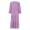 2024 New Geometric Printed Bubble Sleeved Casual Dress Street Oversized