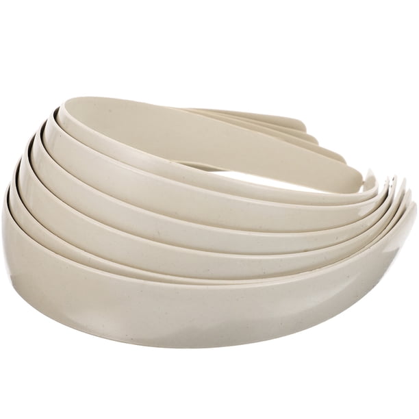 12 Uds. Diademas de plástico en blanco sin dientes, diademas lisas, Material de aro para el cabello DIY