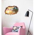 thumbnail image 4 of Pegatinas de pared 3d de paisaje marino, calcomanías de suelo extraíbles de playa mágica artística, decoración del hogar, dormitorio para niños, 4 of 5
