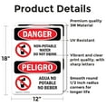 thumbnail image 2 of (2 Pack) Non-Potable Water Do Not Drink Bilingual OSHA Danger Sign, 2 of 7