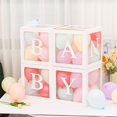 thumbnail image 1 of Set, Transparent Balloon Box, BABY Letter Party Decoration Supplies, Wedding Scene Layout Props (without Balloons), Birthday Balloons, Birthday Party Supplies, Party Decoration, Wedding Supplies, Wedd, 1 of 5