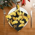 thumbnail image 2 of Iauyy Satin Napkins Set of 6- Beautiful Butterfly- Yellow DIY Printing Decoration Cloth Napkin- Easy Care for Home/Party, 2 of 8